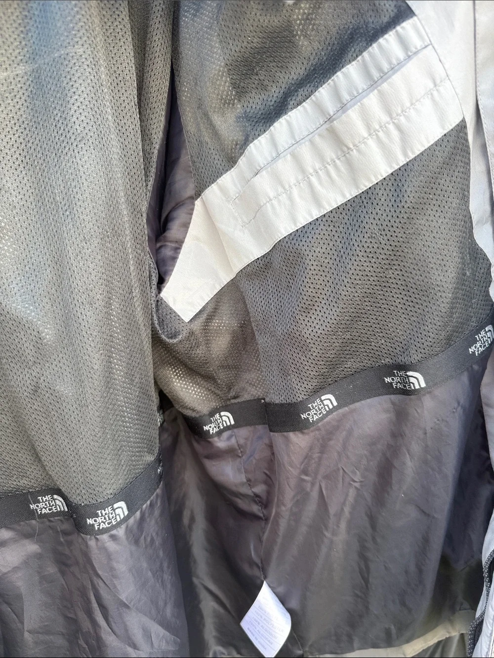 Two-Tone Gray Hooded Techwear Style Shell Jacket Size XXL